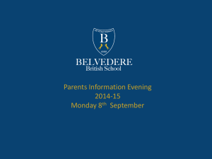 Belvedere British School Parents Info Evening 2014-15