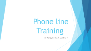 to the phone line training PowerPoint presentation
