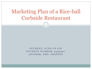 Marketing plan of a rice-ball curbside restaurant