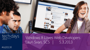 HTML5 / JavaScript Windows 8 / WinRT