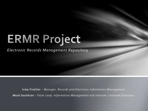 Implementing an Electronic Records Management Solution