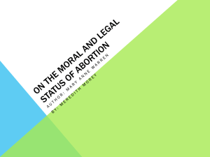 On the Moral and Legal Status of Abortion - Mary Anne