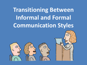 Formal vs. Informal Communication Styles: A College Guide