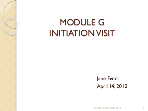 Site Initiation Visit (SIV) Presentation: Clinical Trials