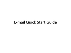 E-mail Setup Guide