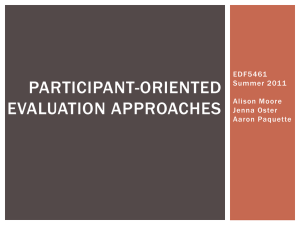 Participant-Oriented Evaluation Approaches Presentation