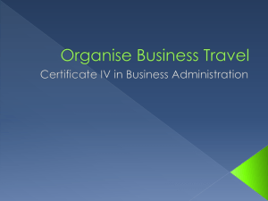 Organise Business Travel Powerpoint