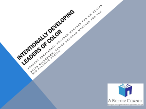 Intentionally Developing Leaders of Color