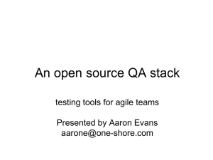 An open source QA stack
