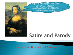 Satire and Parody Introduction