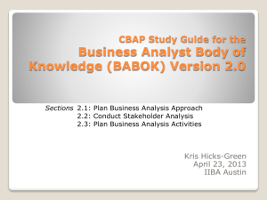 the CBAP Study Guide for BABOK Chapter