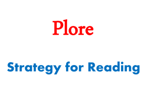 P.L.O.R.E. Reading Strategies