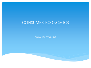 CONSUMER ECONOMICS