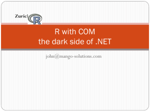 R with COM the dark side of .NET
