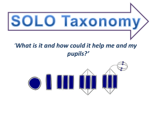 SOLO Taxonomy