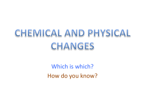 chemical and physical changes