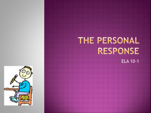 How to write a personal response