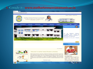 Mother Teresa University Payment Guide