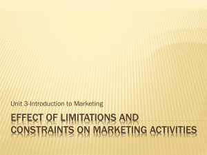 Marketing Limitations & Constraints: Tesco Clubcard