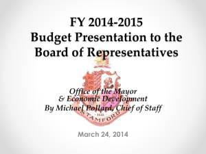 Mayor`s Office - Stamford Board of Representatives
