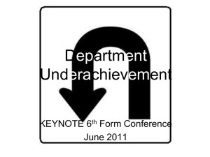 Turning around failing departments
