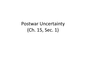 WH Ch. 15, Sec. 1 Postwar Uncertainty