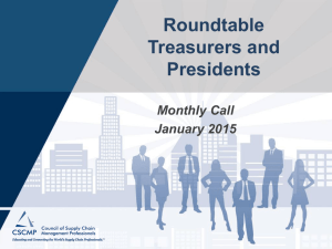 Treasurer`s Call (January 2015)