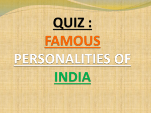 quiz : famous personalities of india
