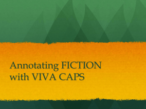 Annotating Fiction: VIVA CAPS Reading Strategy