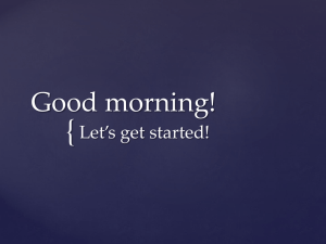 Good morning!