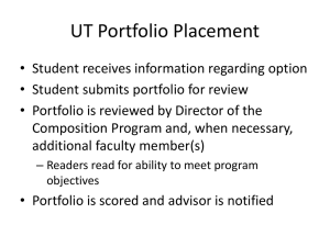 UT Portfolio Placement
