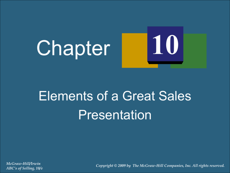 Elements Of A Great Sales Presentation