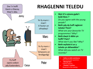 Hamdden - Rhaglenni Teledu