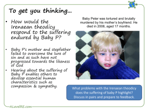 Irenaean Theodicy & the Problem of Evil: Baby P Case Study