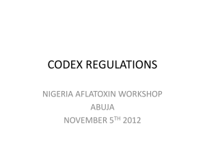 UNDERSTANDING CODEX ALIMENTARIUS