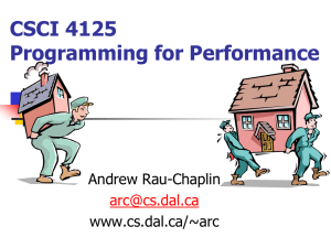 CSCI 4125: Programming for Performance - Course Overview