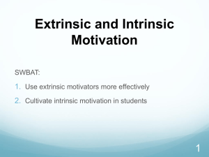 Extrinsic & Intrinsic Motivation: A Teacher's Guide