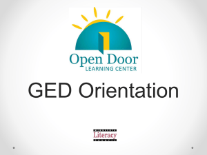 GED Orientation