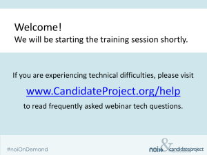 the Presentation - New Organizing Institute