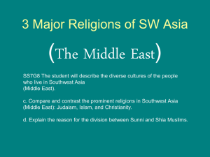 Religions of the Middle East: Judaism, Christianity, Islam