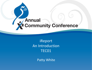 TEC01 iReport - An Introduction
