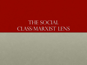 The Social Class/Marxist Lens