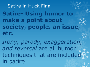 Satire in Huck Finn: Grangerfords & Southern Values Analysis
