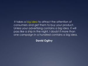 The Big Idea in Advertising: Strategy & Creativity