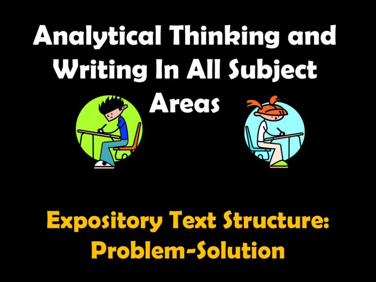Problem-Solution Essay Writing: Analytical Thinking Skills
