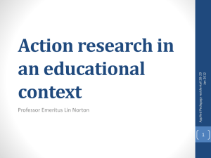 Action research in an educational context
