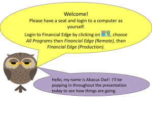 Training Class Presentation - FE Journal Entry