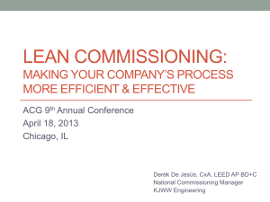 Lean Commissioning: Efficient Processes & Effectiveness