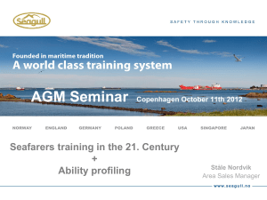 Seafarer Training & Ability Profiling in the 21st Century