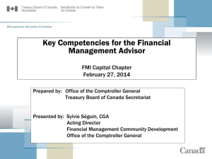 Key Competencies for the Financial Management Advisor